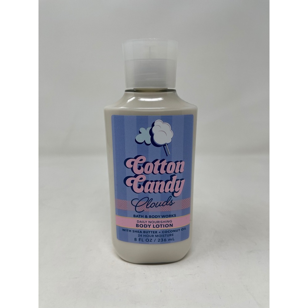Bath & Body Work Body Lotion Unisex 8oz Blue New Cotton Candy Clouds Shea Butter